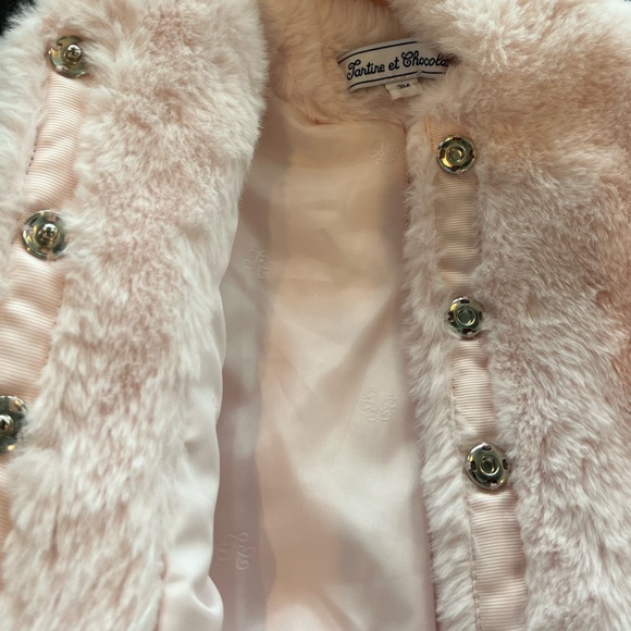Pink faux fur jacket girls NEW - Picture 5 of 8
